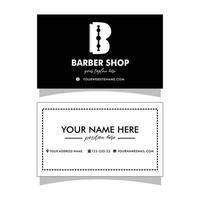 vector kapper winkel bedrijf kaart en Mannen salon of kapper winkel logo zwart en wit