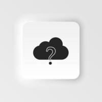 wolk fan, wolk ondersteuning icoon - vector. gemakkelijk element illustratie van ui concept. wolk fan, wolk ondersteuning icoon neumorf stijl vector icoon .