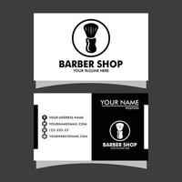 vector kapper winkel bedrijf kaart en Mannen salon of kapper winkel logo zwart en wit