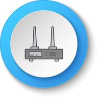 ronde knop voor web icoon. modem, router. knop banier ronde, insigne koppel voor toepassing illustratie Aan wit achtergrond vector