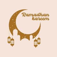 sjabloon Ramadan, instagram berichten, groet kaart poster sjabloon, post kaart, uitnodiging vector
