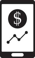 bedrijf ,financiën, mobiel bank, icoon. munt met dollar teken gemakkelijk icoon Aan wit achtergrond. vector illustratie. - vector Aan wit achtergrond