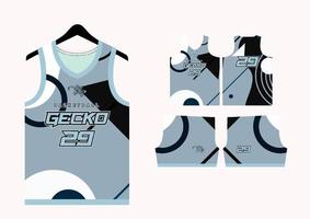 reeks patroon afdrukken basketbal uniform Jersey vector