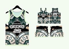 reeks patroon afdrukken basketbal uniform Jersey vector