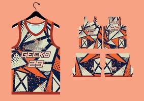reeks patroon afdrukken basketbal uniform Jersey vector