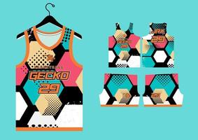 reeks patroon afdrukken basketbal uniform Jersey vector