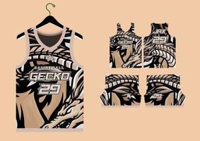 reeks patroon afdrukken basketbal uniform Jersey vector