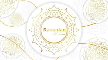 luxe Ramadan achtergrond met Islamitisch gouden ornament mandala. mandala patroon Ramadan vector