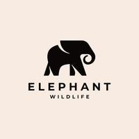 Afrikaanse dieren in het wild olifant logo sjabloon vector