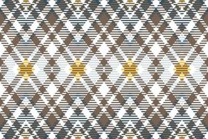 plaid patroon ontwerp textiel is gemaakt met afwisselend bands van gekleurd pre geverfd draden geweven net zo beide kromtrekken en inslag Bij Rechtsaf hoeken naar elk ander. vector