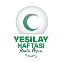 1-7 mart jawel haftasi sociaal bewustzijn dag tegen ongezond leven in kalkoen. vertaling groen halve maan week 1-7 maart. vector illustratie