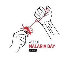 wereld malaria dag ontwerp concept. dag van mug ziekten zo net zo dengue koorts vector