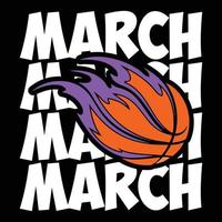 maart krankzinnigheid basketbal spel vector