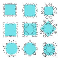 Leuke hand getrokken frames vector