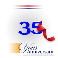 35 jaar jubileum viering vector sjabloon ontwerp illustratie