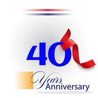 40 jaar jubileum viering vector sjabloon ontwerp illustratie
