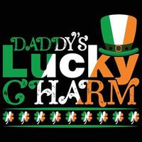 papa s Lucky charme t-shirt ontwerp vector