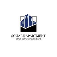 plein appartement logo ontwerpen, echt landgoed logo inspiraties vector