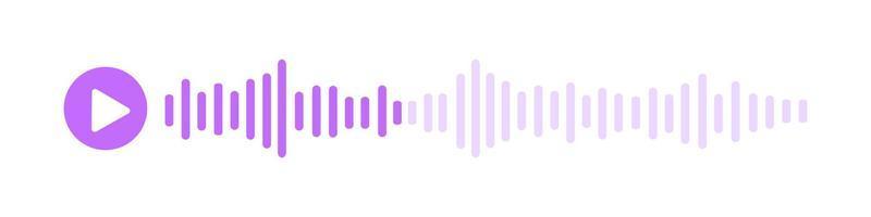 stem bericht icoon. audio babbelen met Speel teken toespraak geluid Golf. mobiel boodschapper app, podcast online radio koppel element vector