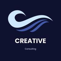 vrij vector vlak grafisch ontwerper creatief logo