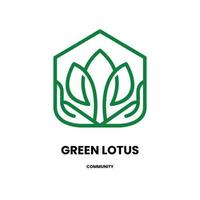 vrij vector lotus bloem logo modern