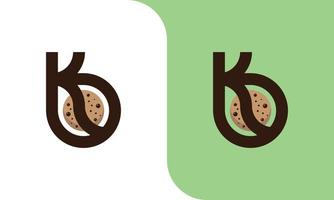 letter k koffie logo vector