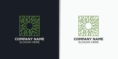 landbouw logo ontwerp sjabloon, elegant biologisch logo sjabloon vector