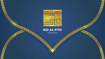 eid al fitr mubarak achtergrond met schoonschrift vector