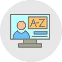 online klassen vector icoon ontwerp