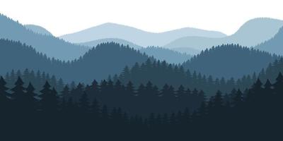 boslandschap achtergrond vectorillustratie ontwerp