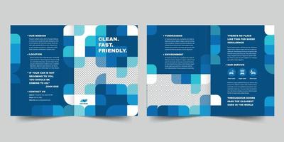 auto wassen tweevoudig brochure sjabloon, tweevoudig brochure boekhouding firma folder vector lay-out tweevoudig mockup pro vector