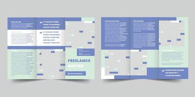 freelance auteur drievoud brochure sjabloon, drievoud brochure boekhouding firma folder vector lay-out drievoud mockup pro vector