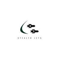 vliegend vechter Jet logo ontwerp sjabloon voor merk of bedrijf en meer vector