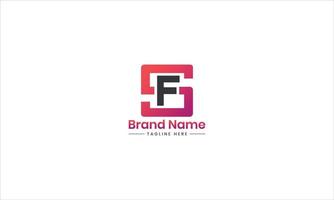 eerste brieven fs logo icoon. sf logo, brief ff, sf brief logo ontwerp vector met helling kleuren. abstract brief fs logotype logo ontwerp sjabloon. fs logo pro vector