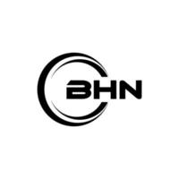 bhn brief logo ontwerp in illustratie. vector logo, schoonschrift ontwerpen voor logo, poster, uitnodiging, enz.