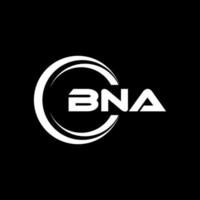 bna brief logo ontwerp in illustratie. vector logo, schoonschrift ontwerpen voor logo, poster, uitnodiging, enz.