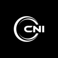 cni brief logo ontwerp in illustratie. vector logo, schoonschrift ontwerpen voor logo, poster, uitnodiging, enz.