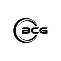 bcg brief logo ontwerp in illustratie. vector logo, schoonschrift ontwerpen voor logo, poster, uitnodiging, enz.
