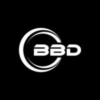 bbd brief logo ontwerp in illustratie. vector logo, schoonschrift ontwerpen voor logo, poster, uitnodiging, enz.