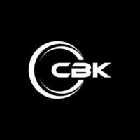 cbk brief logo ontwerp in illustratie. vector logo, schoonschrift ontwerpen voor logo, poster, uitnodiging, enz.