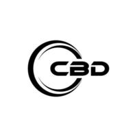 cbd brief logo ontwerp in illustratie. vector logo, schoonschrift ontwerpen voor logo, poster, uitnodiging, enz.