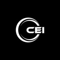 cei brief logo ontwerp in illustratie. vector logo, schoonschrift ontwerpen voor logo, poster, uitnodiging, enz.