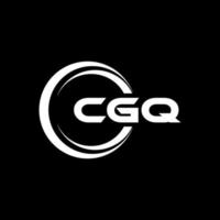 cgq brief logo ontwerp in illustratie. vector logo, schoonschrift ontwerpen voor logo, poster, uitnodiging, enz.