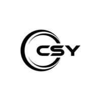 csy brief logo ontwerp in illustratie. vector logo, schoonschrift ontwerpen voor logo, poster, uitnodiging, enz.