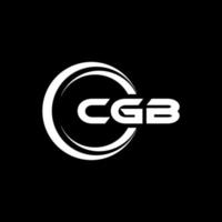 cgb brief logo ontwerp in illustratie. vector logo, schoonschrift ontwerpen voor logo, poster, uitnodiging, enz.