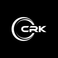 crk brief logo ontwerp in illustratie. vector logo, schoonschrift ontwerpen voor logo, poster, uitnodiging, enz.