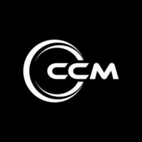 ccm brief logo ontwerp in illustratie. vector logo, schoonschrift ontwerpen voor logo, poster, uitnodiging, enz.