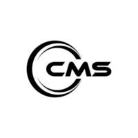 cms brief logo ontwerp in illustratie. vector logo, schoonschrift ontwerpen voor logo, poster, uitnodiging, enz.
