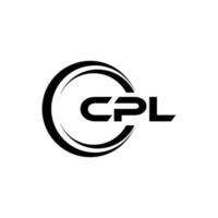 cpl brief logo ontwerp in illustratie. vector logo, schoonschrift ontwerpen voor logo, poster, uitnodiging, enz.