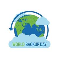 wereld backup dag achtergrond. vector